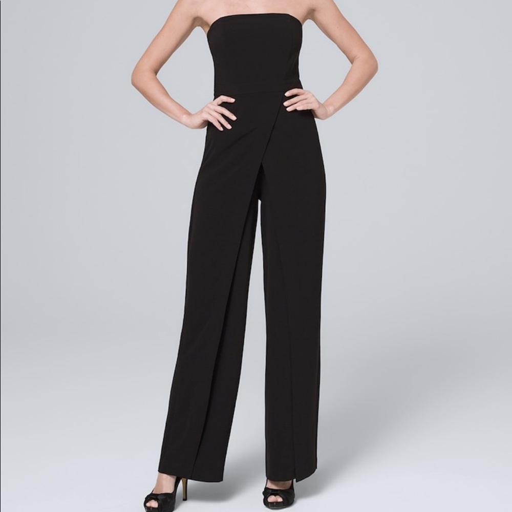 Convertible Strapless Split-Leg Jumpsuit
